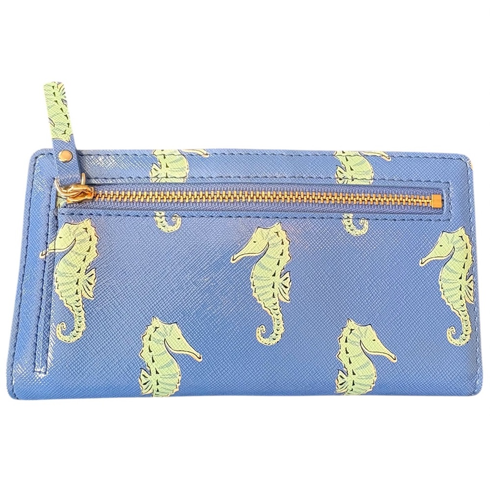 Kate Spade Blue Seahorse Wallet - Picture 2 of 13